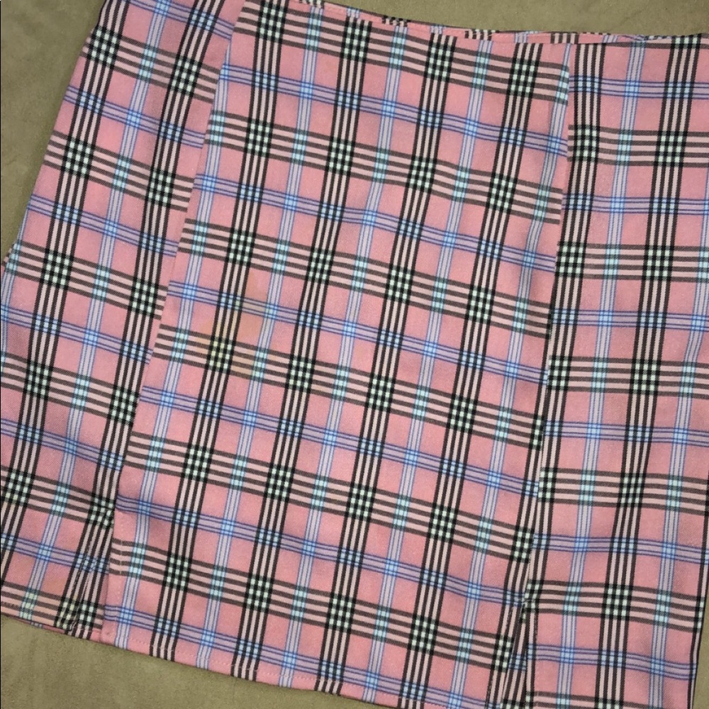 Shein plaid skirt!